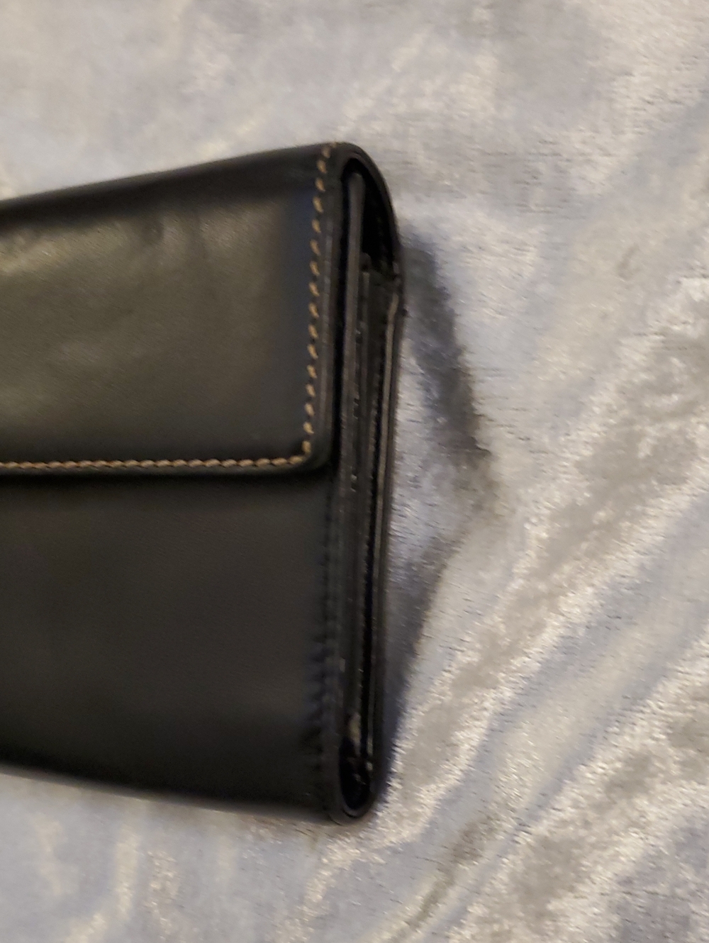 Vintage Lauren Ralph Lauren SOFT Black Leather Trifold Continental Flap Wallet - Picture 14 of 16